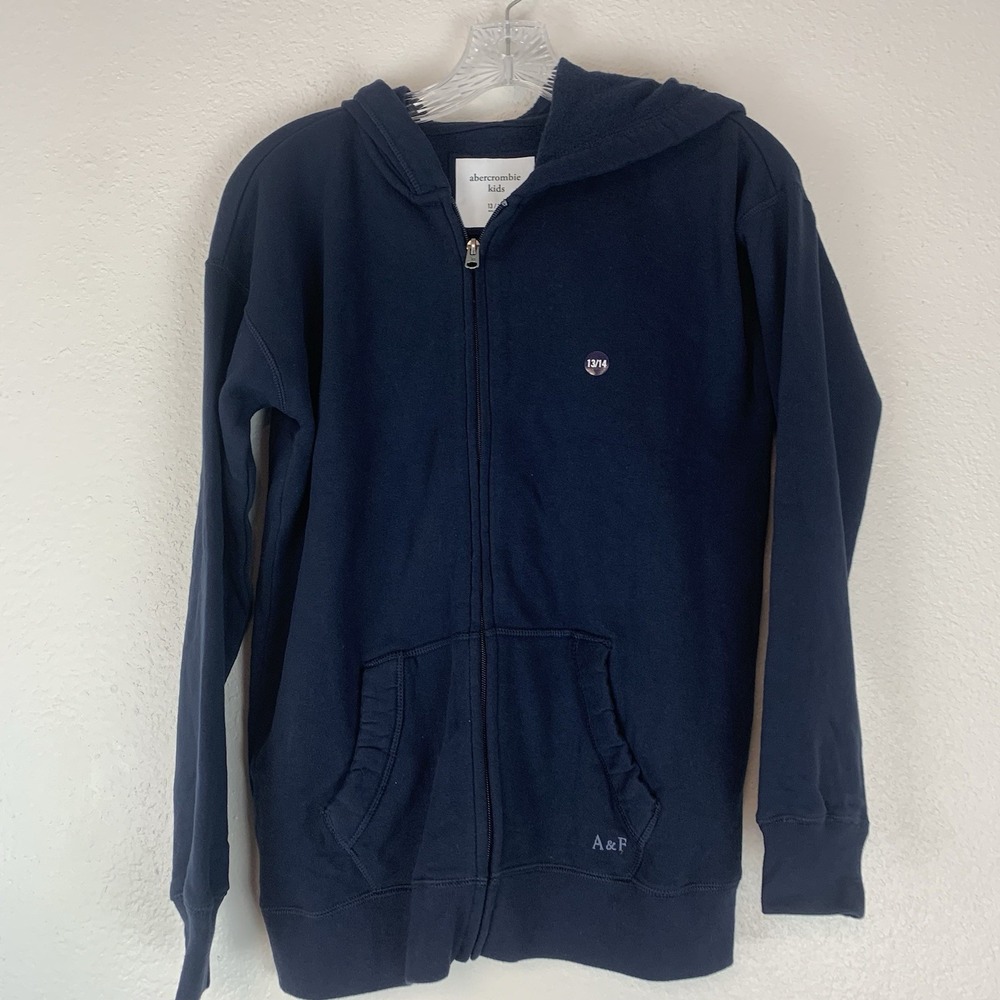 Abercrombie Kids Sweatshirt Boys 13/14 Full Zip Hoody Casual Basic Soft‎ Preppy